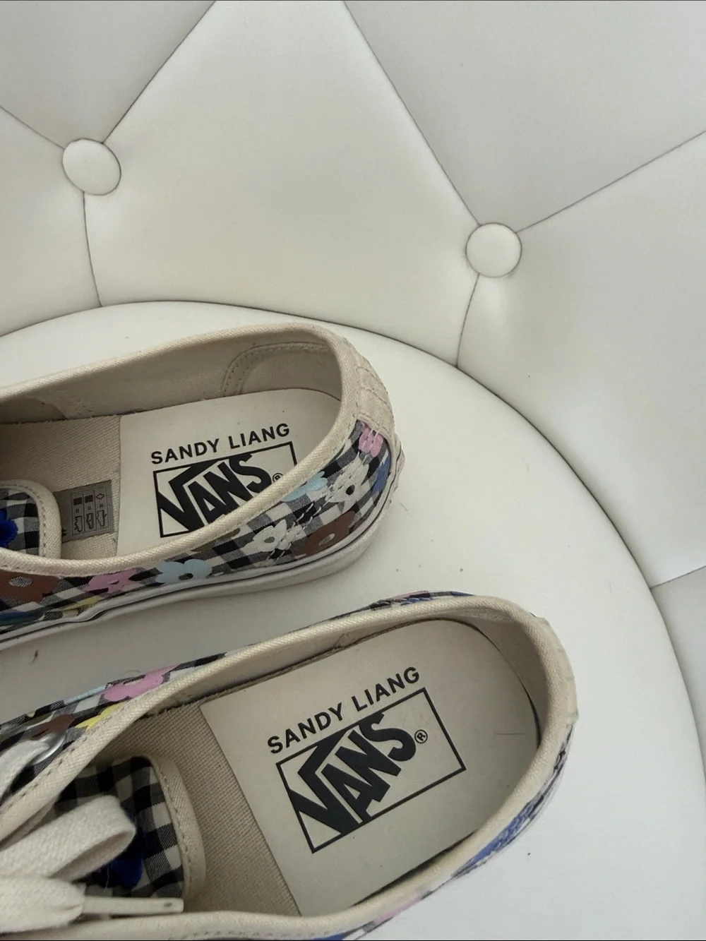 VANS X SANDY LIANG W7.5 Floral Check Plaid Sneakers - Multicolor - Picture 11 of 16